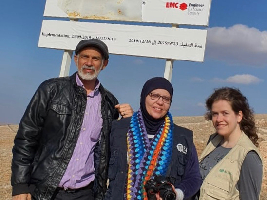 Anna with ADRA Lebanon team monitoring WASH projekct in Beqaa valley