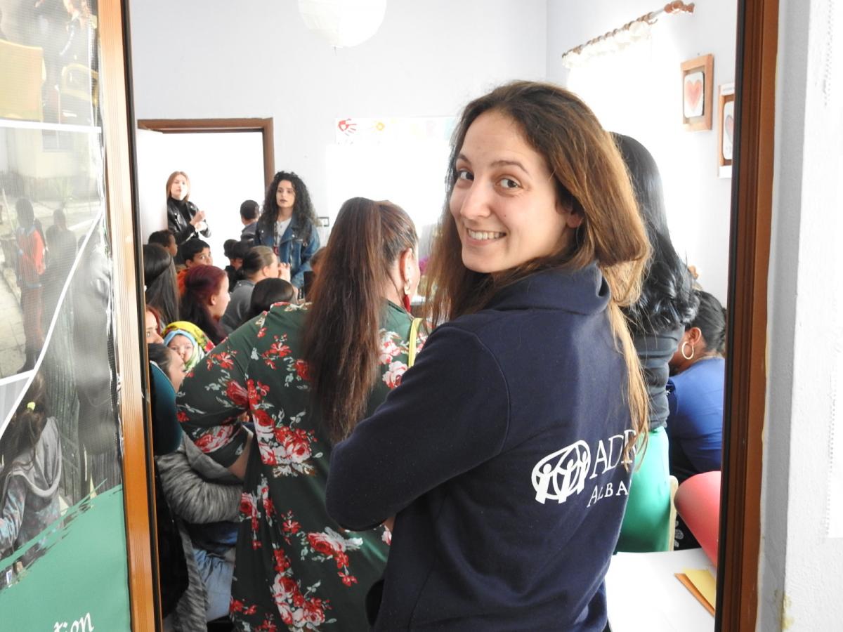 Slovak volunteer Veronika Zimova in Albania